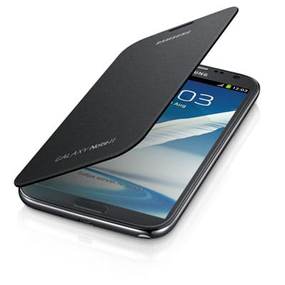 Samsung Galaxy Note 2 II Flip Cover Titanium Grey Gray