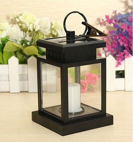 Solar Power LED Candle Style Lantern for Camping and Gardens