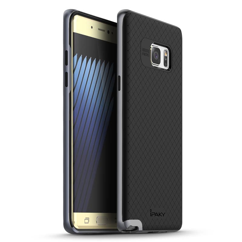 Galaxy Note 7 Neo Hybrid Type iPaky Protective Grip Case Gunmetal