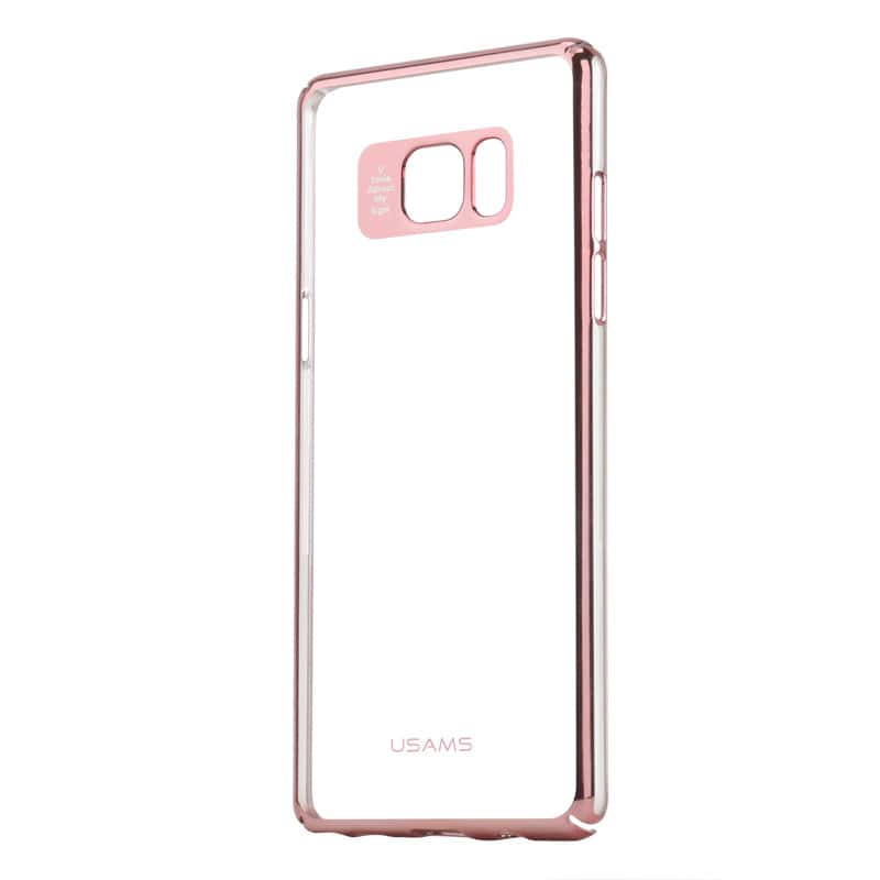 USAMS Clear Thin Metal TPU Case for Galaxy Note 7 Rose Gold
